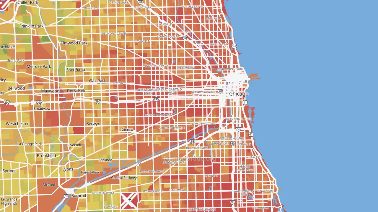 Chicago, IL crime map - CrimeGrade.org